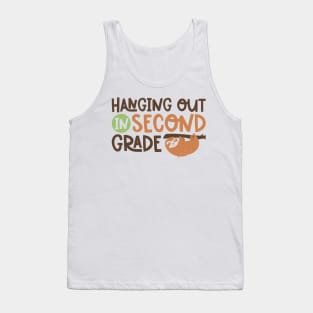 Hanging Out in Second Grade Kids School Back to School Funny Tank Top